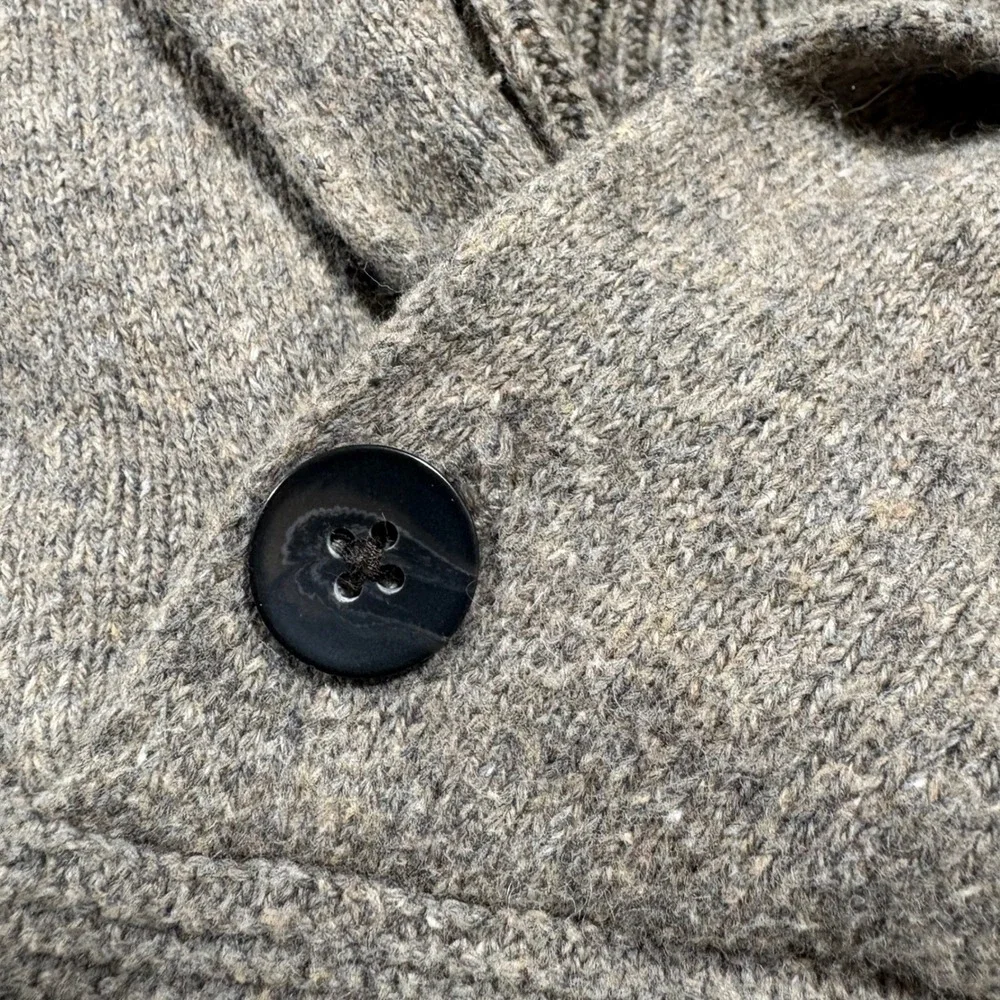 Banana Republic Shawl Collar Button Neck Sweater Mens Large Brown‎ - Picture 10 of 15
